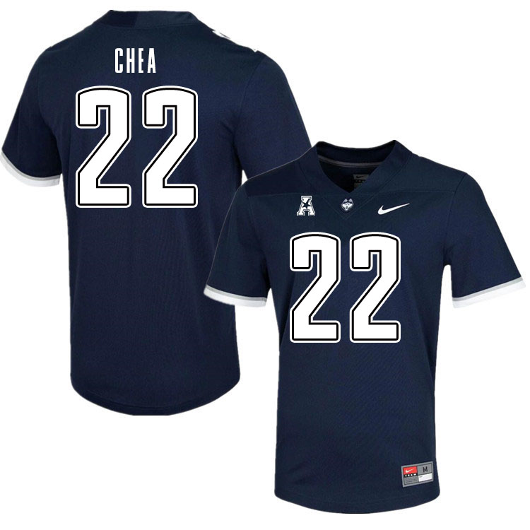 Men #22 Alfred Chea Uconn Huskies College Football Jerseys Sale-Navy - Click Image to Close